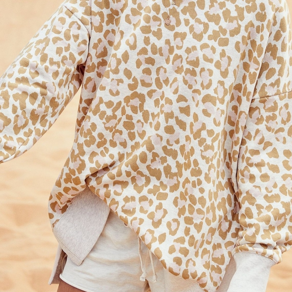 Aerie desert sweatshirt  leopard